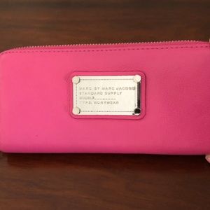 Marc by Marc Jacobs Pink Leather Zip Wallet